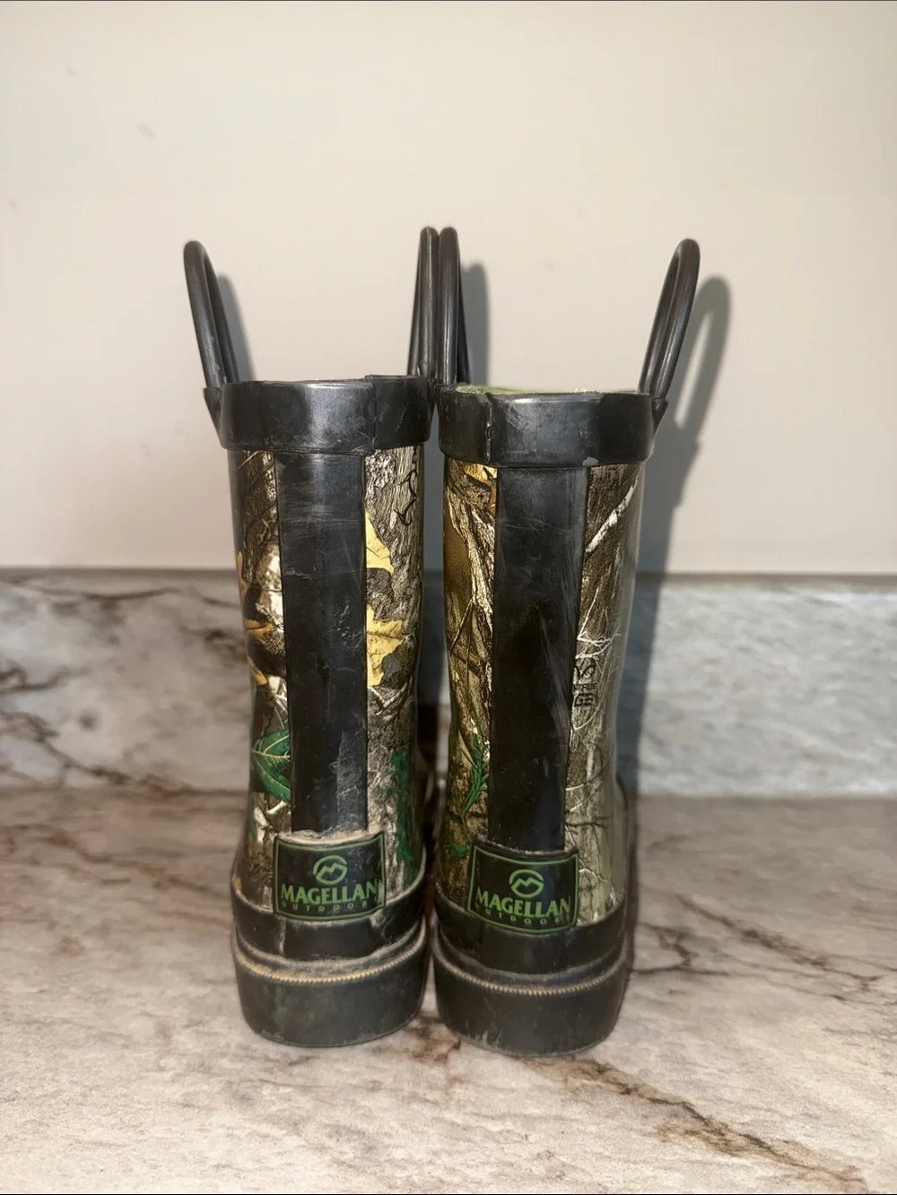 Magellan Outdoors Kids Camo Rain & Snow Boots with Green Lining